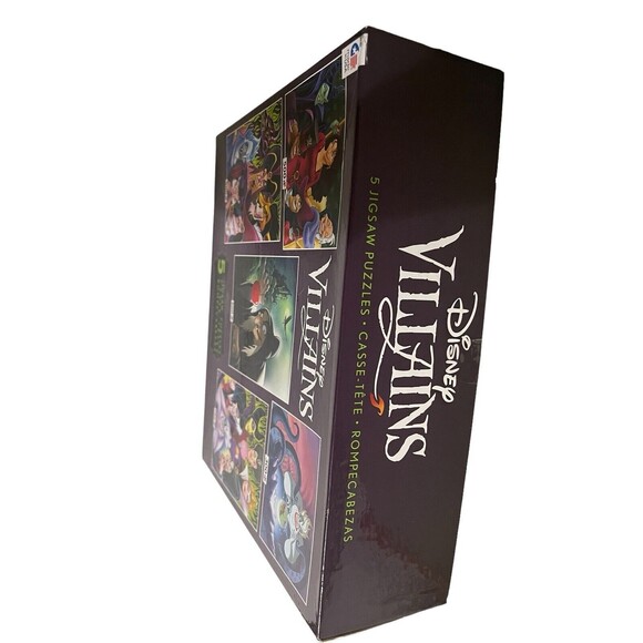Disney Villains Jigsaw Puzzles 5-In-1 Multipack Set 300/500/750 Pcs Ceaco Comp - Picture 4 of 14